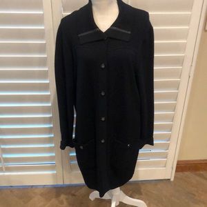 St. John long knit jacket.   Two pockets. Good basic.